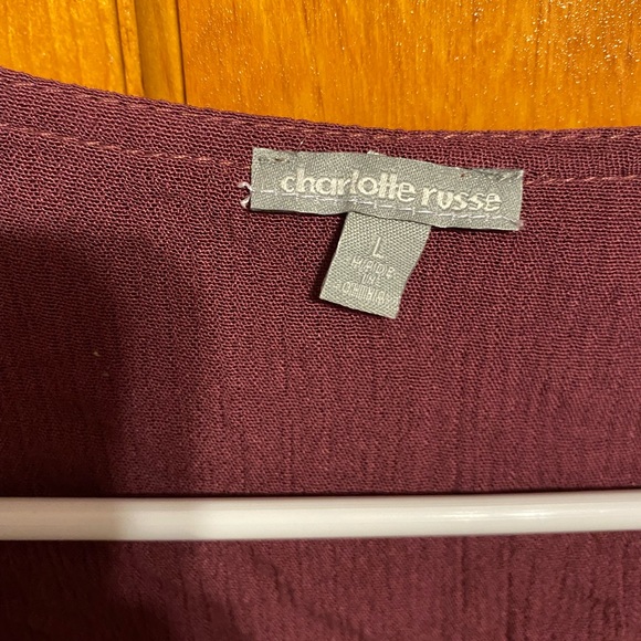 NWT Charlotte Russe plunging neckline bodysuit size L - Picture 6 of 7